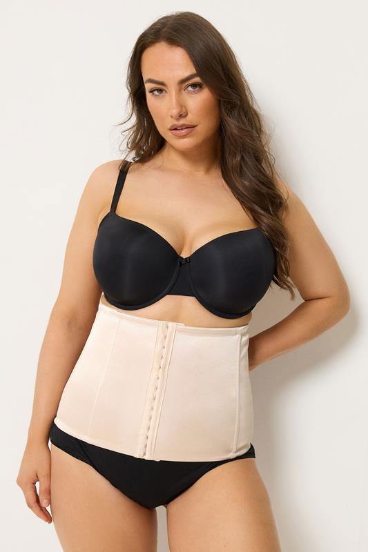 Plus Size Nude Hook & Eye Control Belly Band | Yours Clothing 1