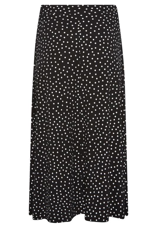 M&Co Black Polka Dot Print Jersey Midi Skirt | M&Co 6