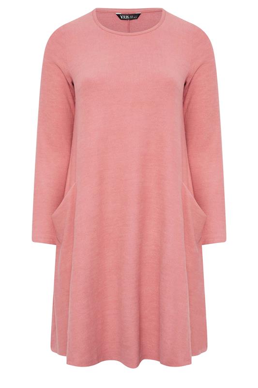 YOURS Plus Size Orange Drape Pocket Dress | Yours Clothing 5