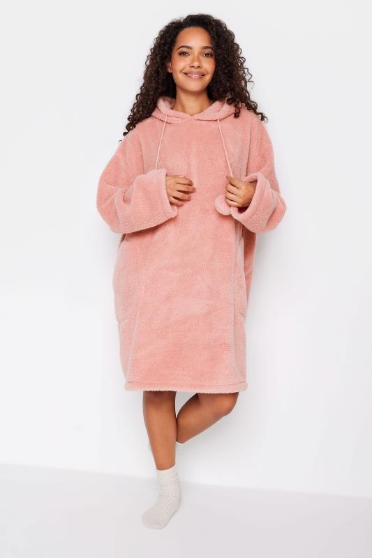 Women's  M&Co Pink Pom Pom Soft Touch Snuggle Hoodie