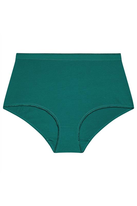 YOURSET 5 PACK Plus Size Teal Green Animal Print Full Briefs | Yours Clothing 8