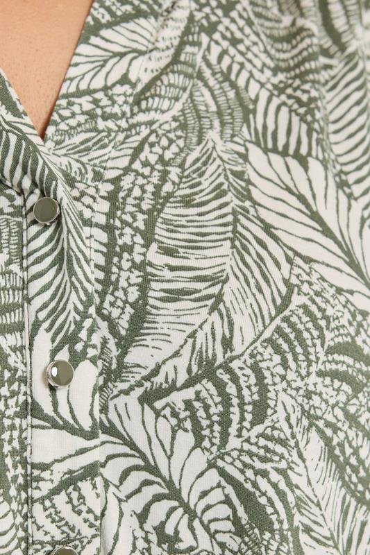 YOURS Plus Size Ivory White Leaf Print Sleeveless Blouse | Yours Clothing 4
