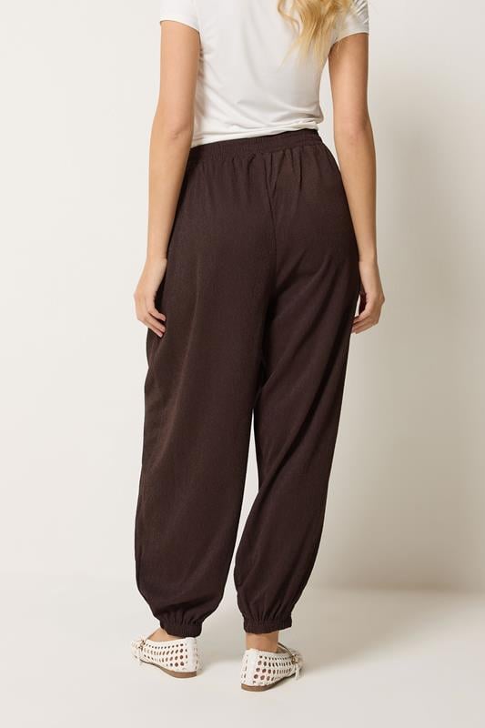 M&Co Chocolate Brown Balloon Leg Trousers | M&Co 2