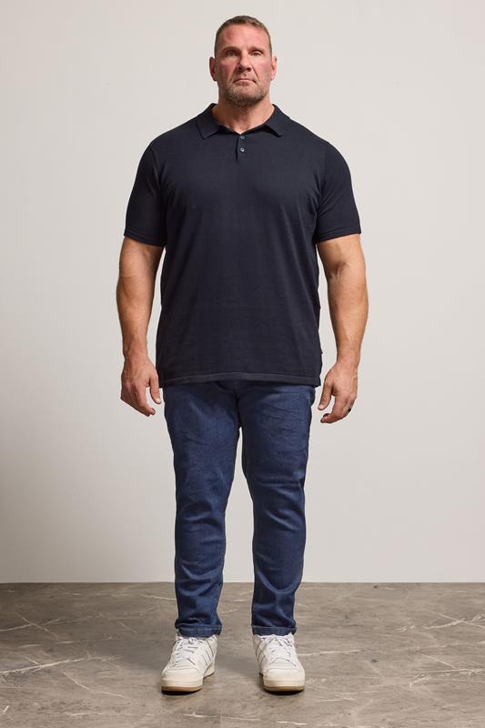 BadRhino Big & Tall Indigo Blue Tapered Fit Stretch Jeans | BadRhino 2