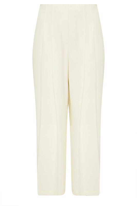 EVANS Plus Size Ivory White Premium Pleat Front Occasion Trousers | Evans 5