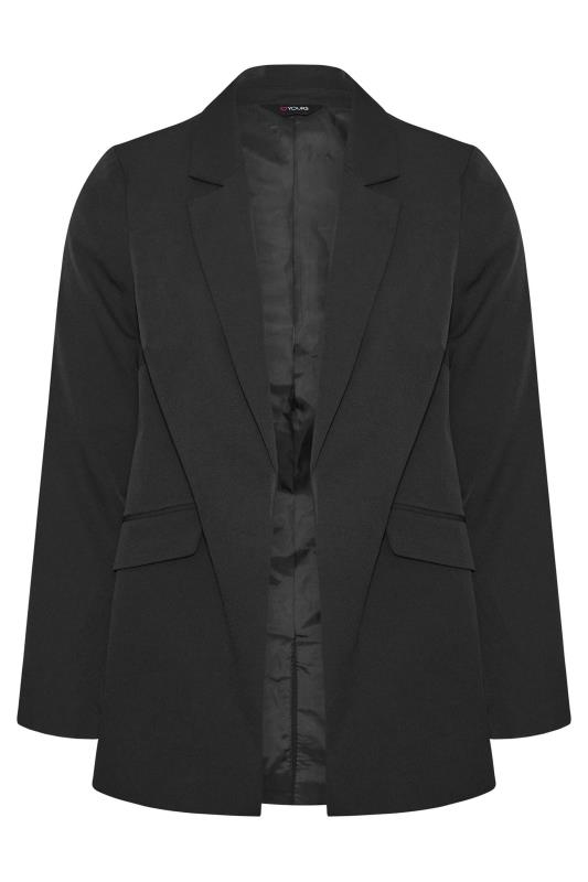 Plus Size Black Lined Blazer | Yours Clothing 6