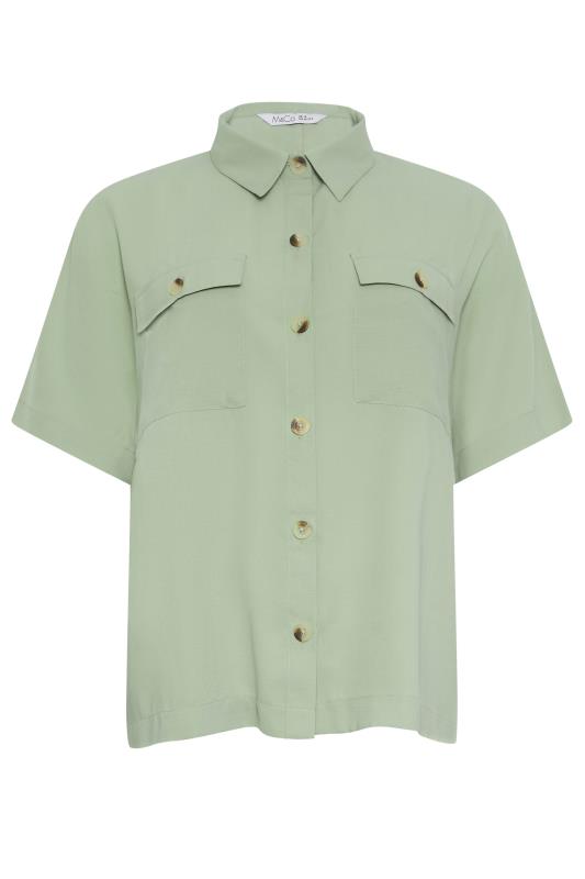 M&Co Sage Green Short Sleeve Utility Shirt | M&Co 6