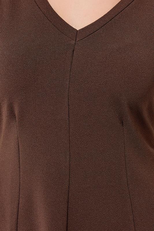 LIMITED COLLECTION Plus Size Chocolate Brown Corset Top | Yours Clothing 4