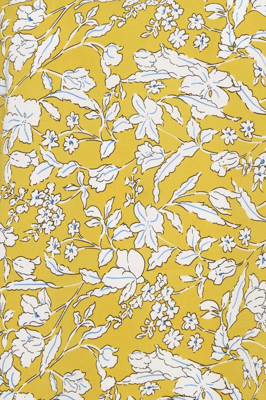 M&Co Yellow Floral Print High Neck Blouse | M&Co 5