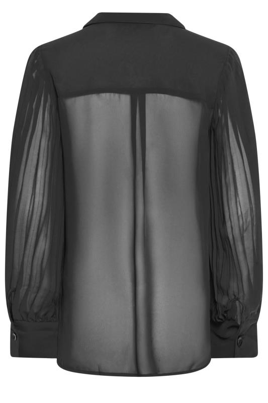 M&Co Black Pleat Sleeve Shirt | M&Co 7