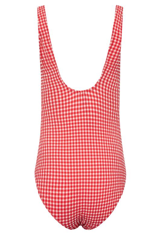 LTS Tall Women's Red Gingham Belted Swimsuit | Long Tall Sally 8