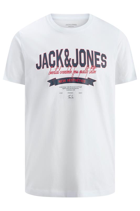JACK & JONES Big & Tall Bright White Graphic T-Shirt | BadRhino 2