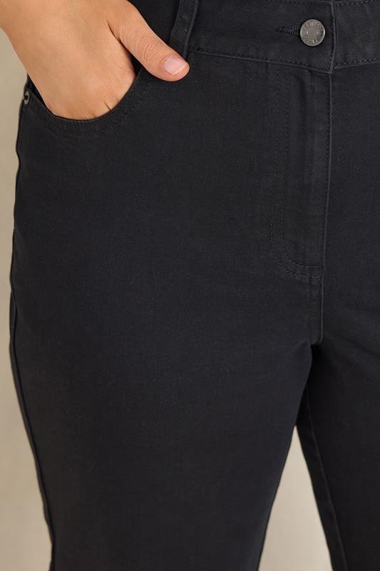 EVANS Plus Size Black Straight Leg Denim Jeans | Evans 4