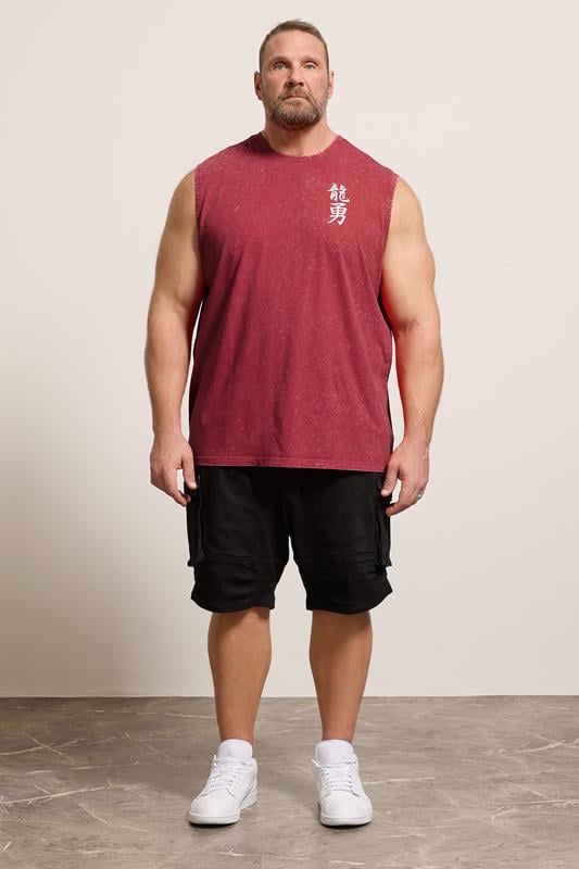 BadRhino Big & Tall Red Acid Wash Graphic Vest | BadRhino 1