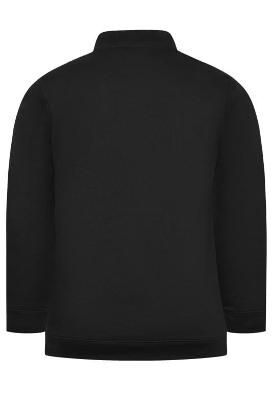 BadRhino Big & Tall Black Premium Crew Neck Sweatshirt | BadRhino 4