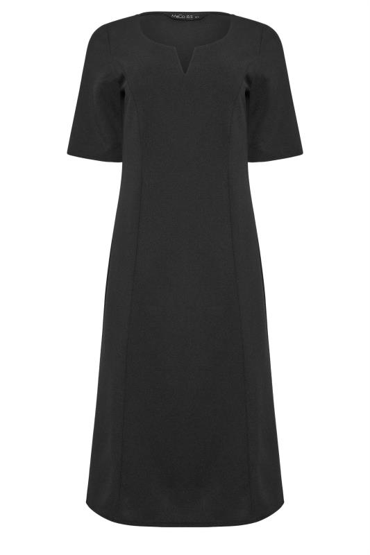M&Co Black Notch Neck Midi Dress | M&Co