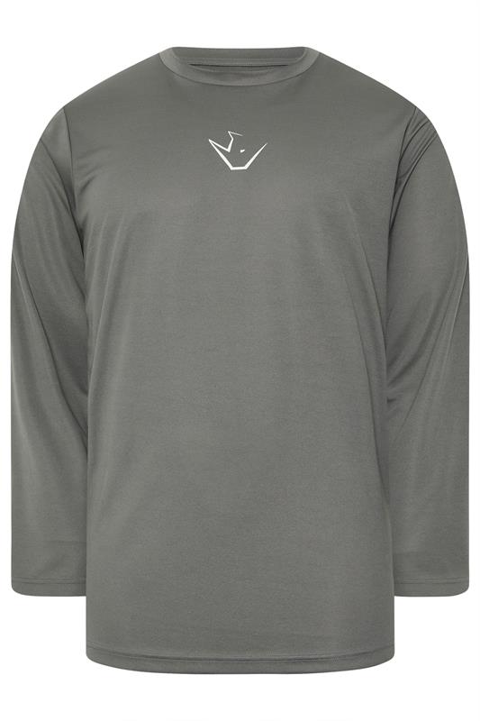 IronRhino Big & Tall Grey Performance Long Sleeve T-Shirt | BadRhino 5