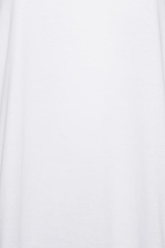 YOURS Plus Size White Frill Sleeve T-Shirt | Yours Clothing 5
