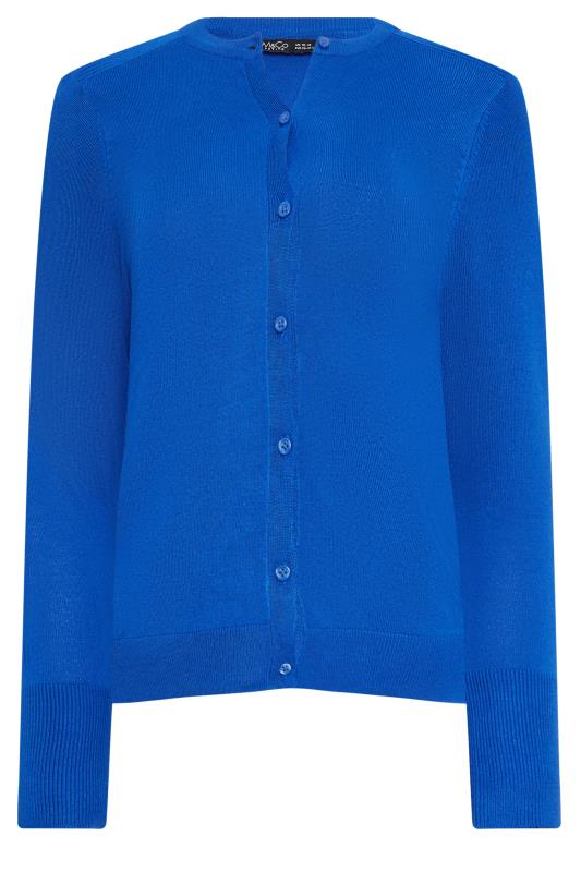 M&Co Petite Cobalt Blue Button Up Cardigan | M&Co 5