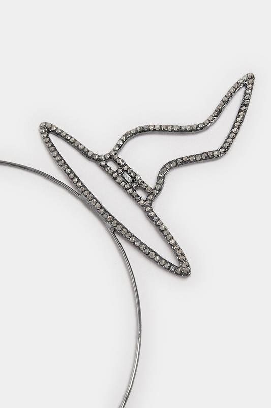 Silver Tone Witch Hat Novelty Halloween Headband | Yours Clothing 2