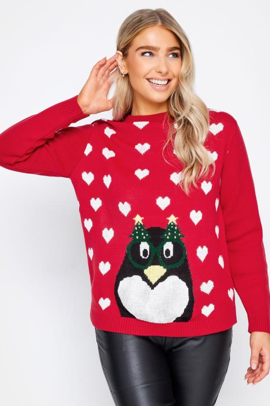 M&Co Red Penguin Christmas Jumper | M&Co 1