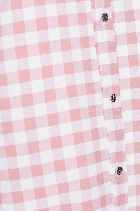 M&Co Pink Gingham Short Sleeve Shirt | M&Co 5