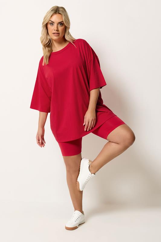 YOURS Plus Size Red Shorts | Yours Clothing 1