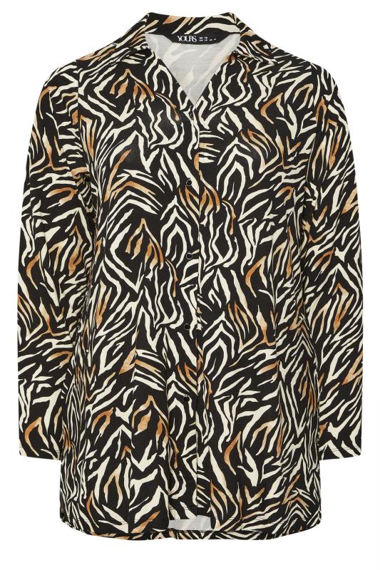 YOURS Plus Size Black Zebra Print Shirt | Yours Clothing 5