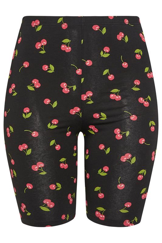 YOURSET 2 PACK Plus Size Black Cherry Cycling Shorts | Yours Clothing 9