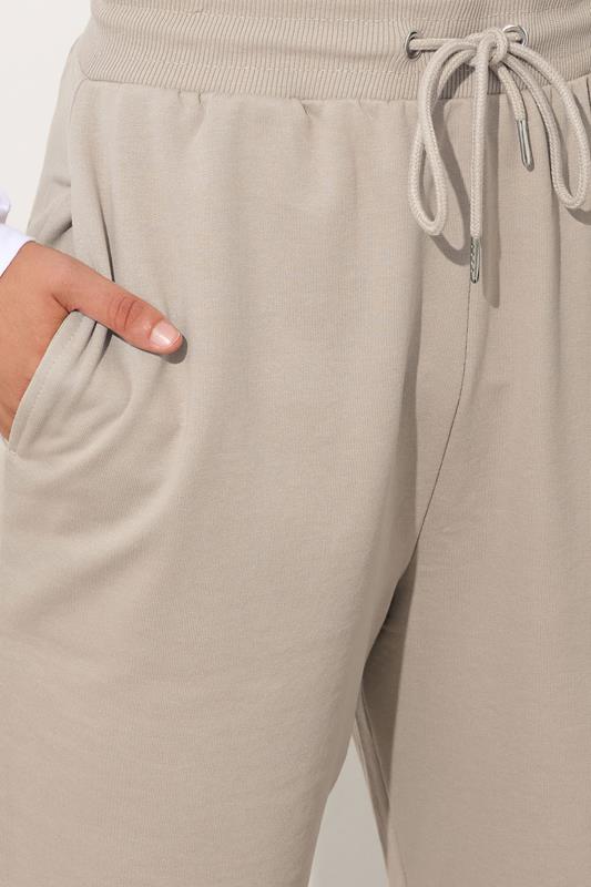LTS Tall Stone Brown Cuffed Drawstring Joggers | Long Tall Sally  5