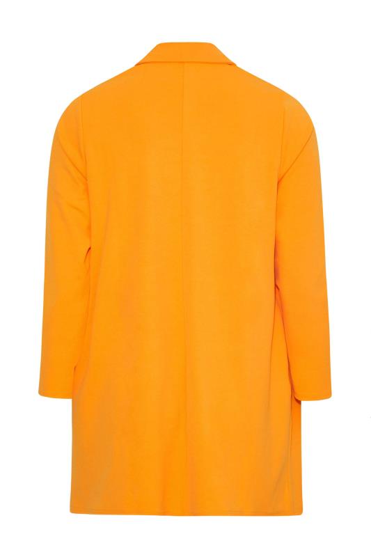 LIMITED COLLECTION Curve Plus Size Neon Orange Scuba Blazer | Yours Clothing  7