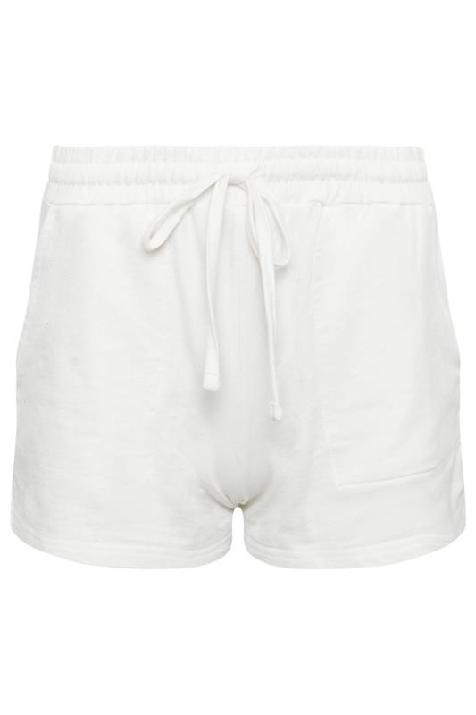 PixieGirl Petite Womens Ivory White Jogger Shorts | PixieGirl 6