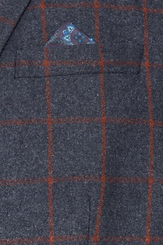 BadRhino Tailoring Big & Tall Blue & Red Checked Suit Jacket | BadRhino 9