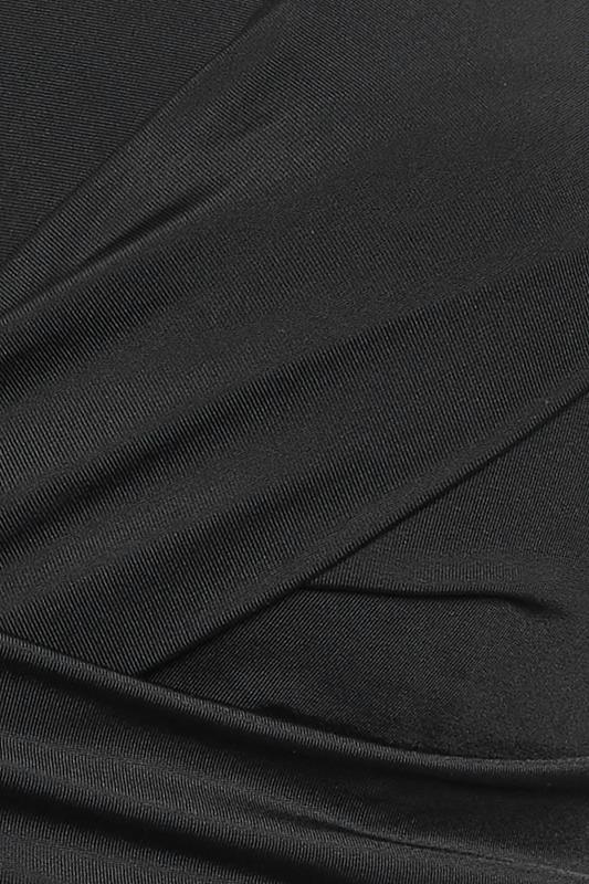 YOURS Plus Size Black Premium Underwired Bikini Top | Yours Clothing 6