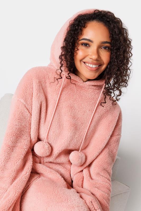 M&Co Pink Pom Pom Soft Touch Snuggle Hoodie | M&Co 4