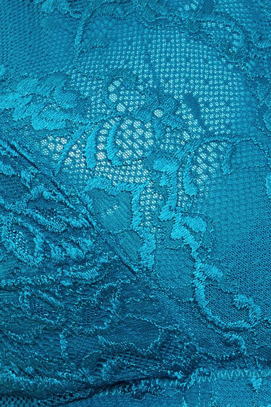 YOURS Plus Size Turquoise Green Lace Bra | Yours Clothing 5