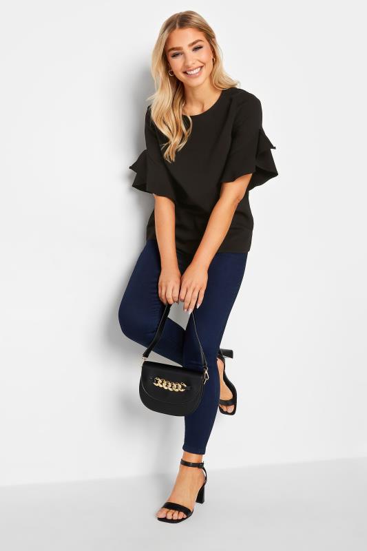 M&Co Black Frill Sleeve Blouse | M&Co 2