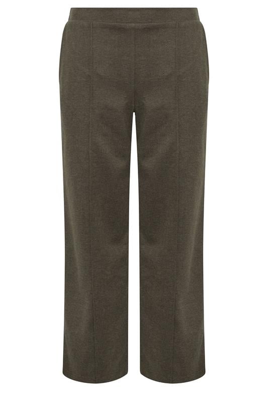 M&Co Petite Chocolate Brown Wide Leg Pintuck Trousers | M&Co 6