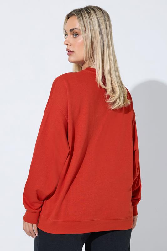 LIMITED COLLECTION Plus Size Red 'New York' Slogan Sweatshirt | Yours Clothing 2