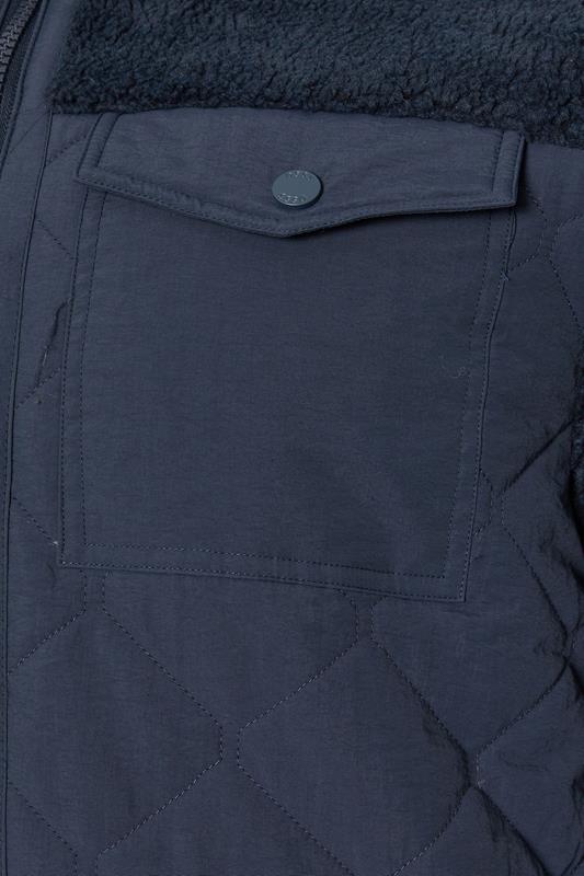 D555 Big & Tall Navy Blue Quilted Sherpa Fleece | BadRhino 5