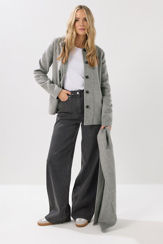 LTS Tall Grey Formal Scarf Coat | Long Tall Sally 2
