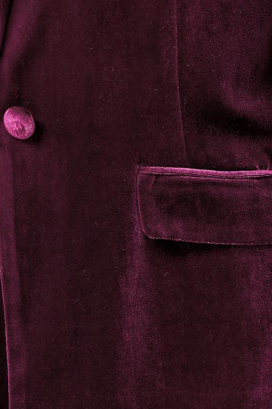 M&Co Berry Red Velvet Blazer | M&Co 5