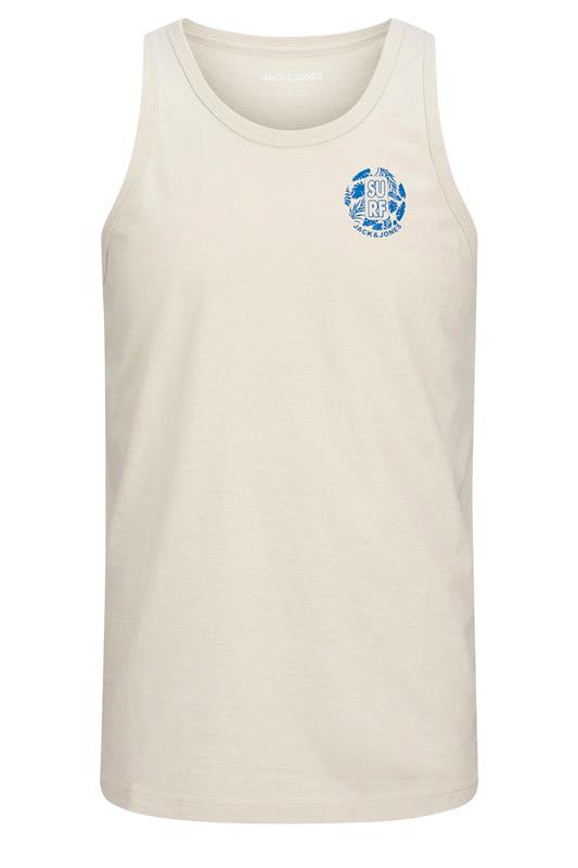 JACK & JONES Big & Tall 2 PACK Moonbeam White & Black Vests | BadRhino 5