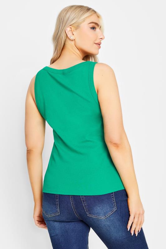 M&Co Green Scoop Neck Cotton Vest Top | M&Co 3