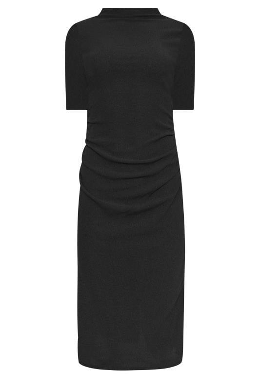 M&Co Petite Black Textured Midi Dress | M&Co  5