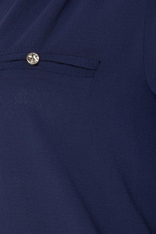 M&Co Navy Blue Tab Sleeve Blouse | M&Co 5