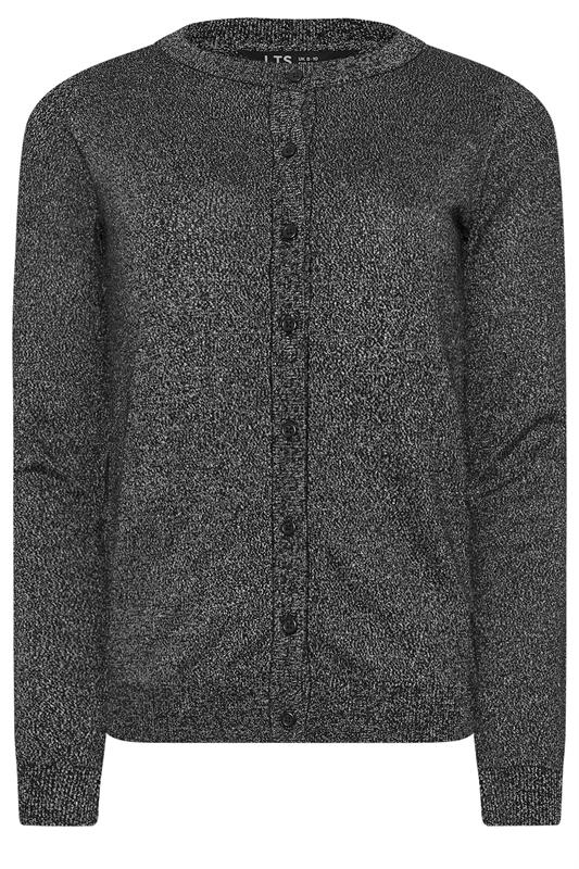 LTS Tall Black Metallic Crew Neck Cardigan | Long Tall Sally 6