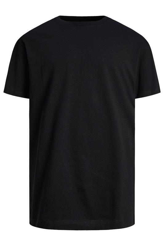 JACK & JONES Big & Tall Black Oversized T-Shirt | BadRhino 1