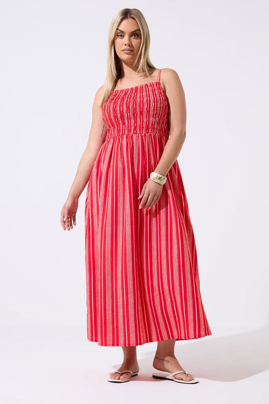 LIMITED COLLECTION Curve Red Stripe Maxi Dress