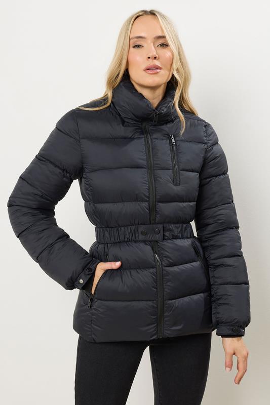 LTS Tall Black Padded Ski Coat | Long Tall Sally 1